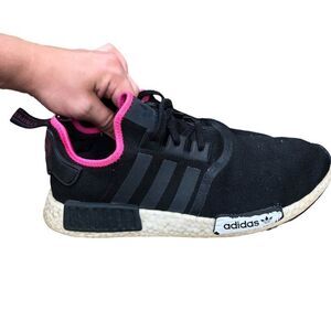 2019 Adidas NMD R1 Black Shock Pink Size 12